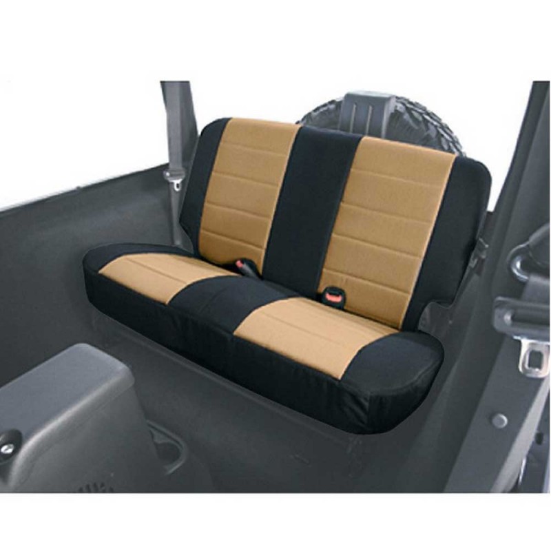 Rugged Ridge Custom Fabric Rear Seat Cover - Black / Tan