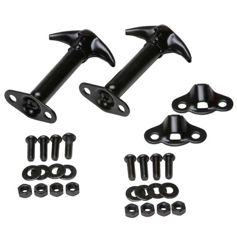 Kentrol Hood Catches, Stainless Steel - Black Powder Coated - Pair