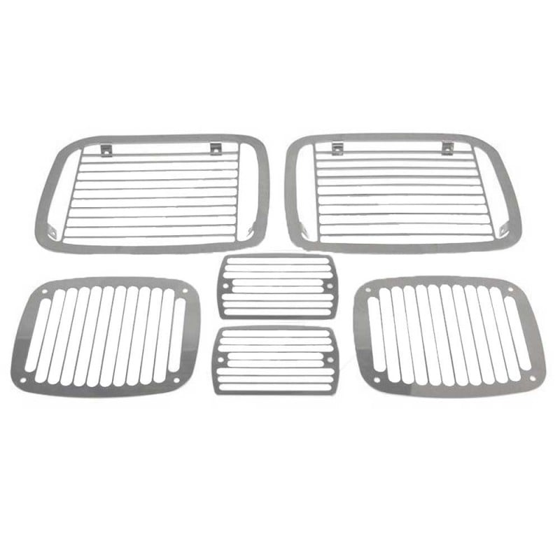 RT Off-Road Stone Guard Set, Billet Style - Stainless Steel