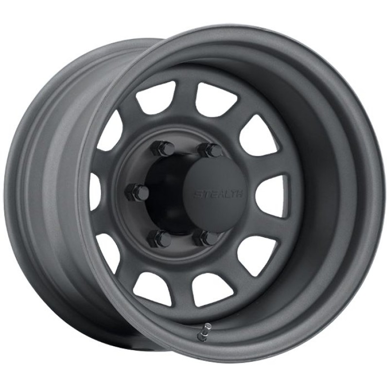 U.S. Wheel Stealth Gunmetal Daytona Steel Wheel - 17"x9" - Bolt Pattern 5x5.5" - Backspacing 5" - Gunmetal