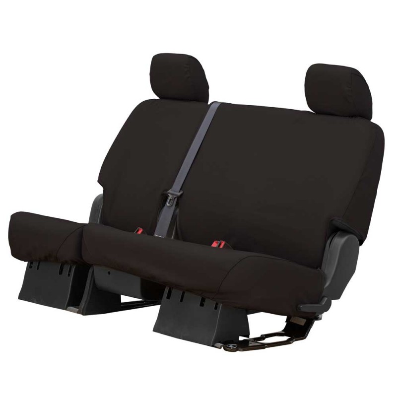 Covercraft SeatSaver Split Rear Seat Covers with Adjustable Headrests - Polycotton, Charcoal - Pair