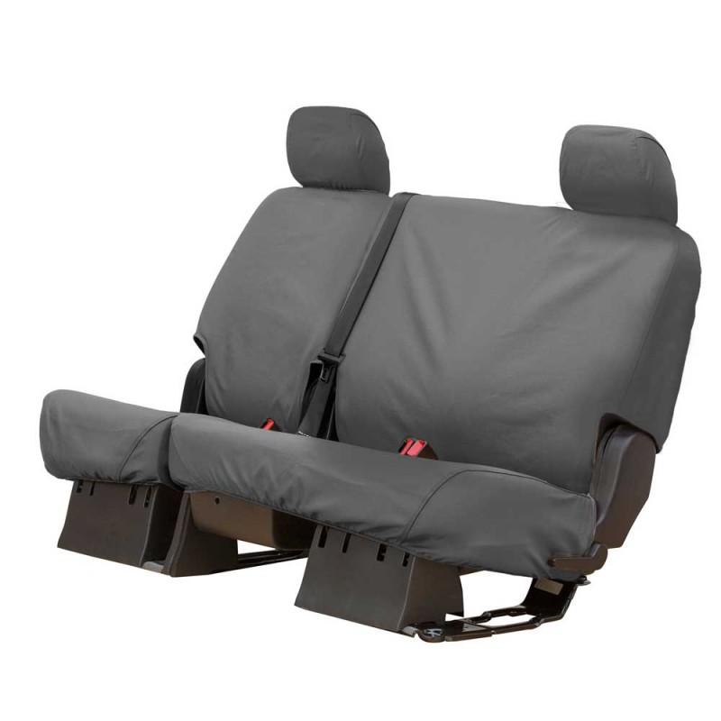 Covercraft Seatsaver 60 40 Split Rear Bench Seat Covers With Molded Headrests Polycotton Gray Pair Best Prices Reviews At Morris 4x4