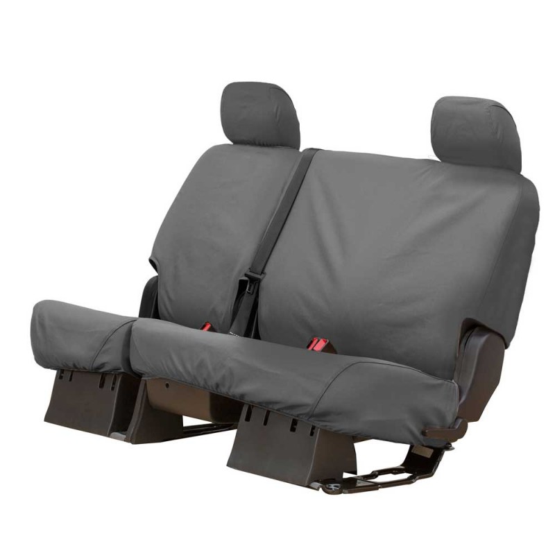 Covercraft SeatSaver 60/40 Split 2nd Row Seat Covers with 3 Adjustable Headrests - Polycotton, Gray - Pair