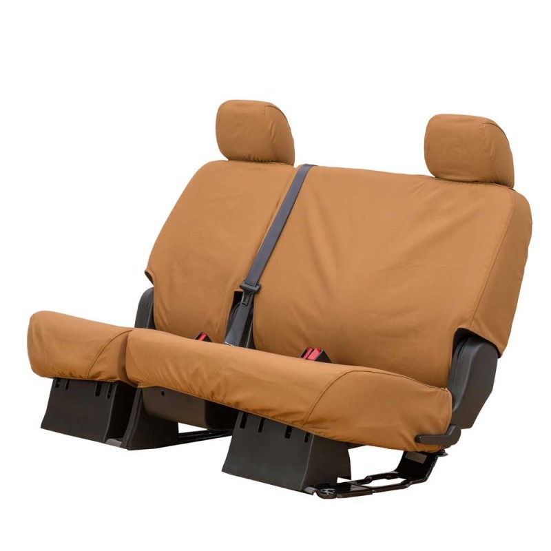 Covercraft SeatSaver 60/40 Split 2nd Row Seat Covers with 3 Adjustable Headrests - Polycotton, Tan - Pair