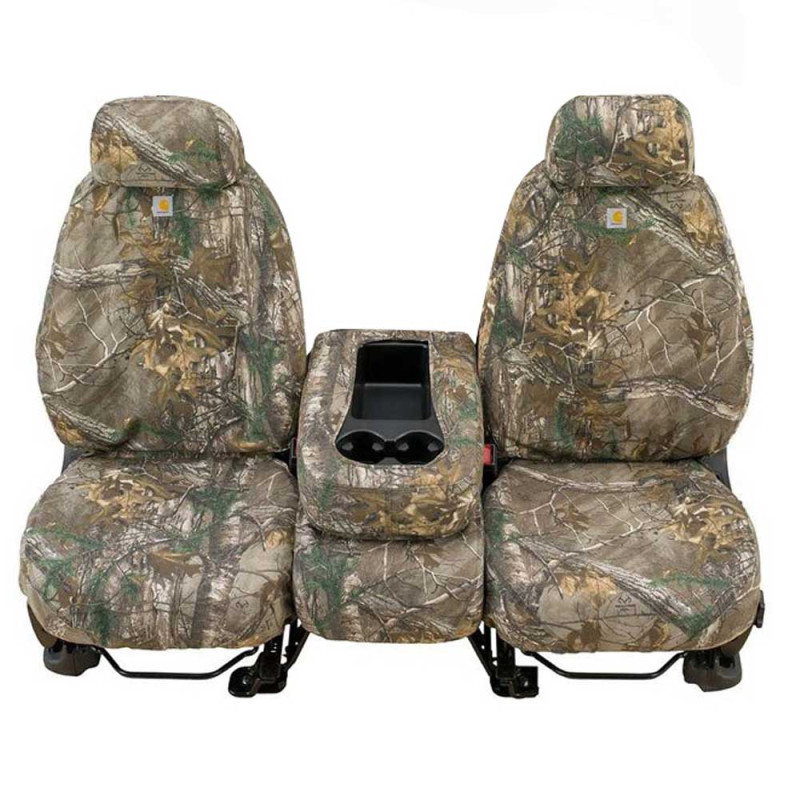 Covercraft Carhartt Custom Realtree Camo Front Seat Covers, Xtra Brown - Pair