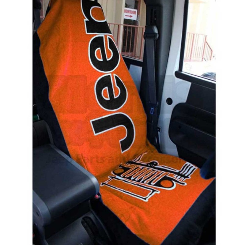 Jeep Logo Towel Car Seat Cover 60 X 35 Orange Best S Reviews At Morris 4x4 - Orange Jeep Seat Covers