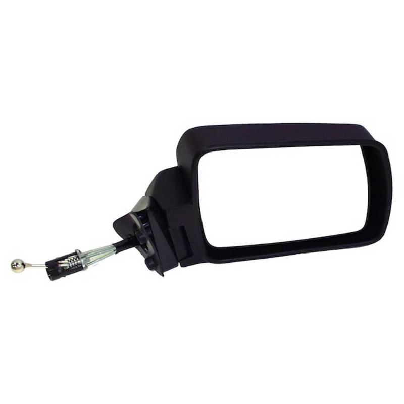 Crown Side Mirror with Foldaway, Right Side Passenger, Manual Remote, Black - Sold Individually