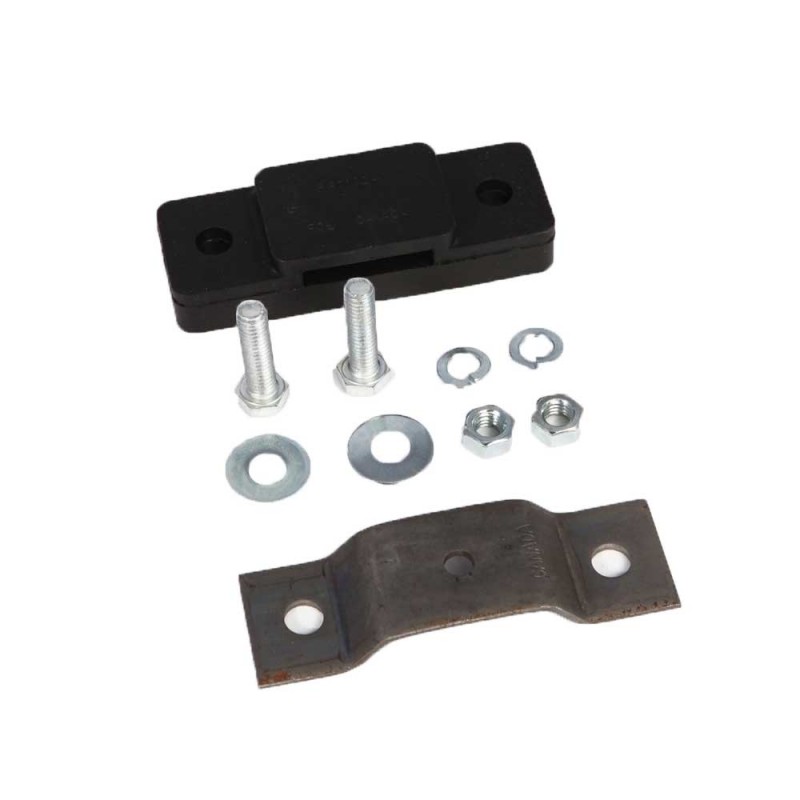 Omix Exhaust Insulator Bracket Kit with Rubber Insolator