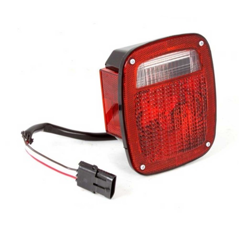 Omix Left Tail Light, Black - Sold Individually