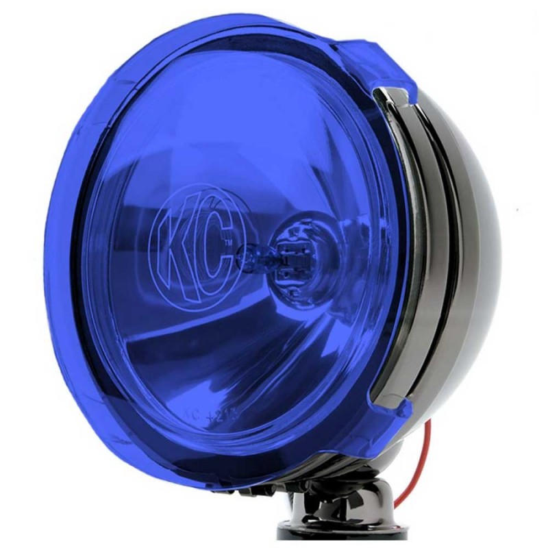 KC HiLiTES 6" Round Light Shields, Blue Acrylic - Pair