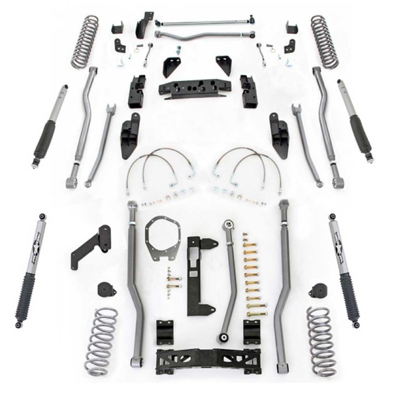 Rubicon Express 4.5" Extreme Duty Long Arm 4 Link Front 3 Link Rear Kit with MonoTube Shocks