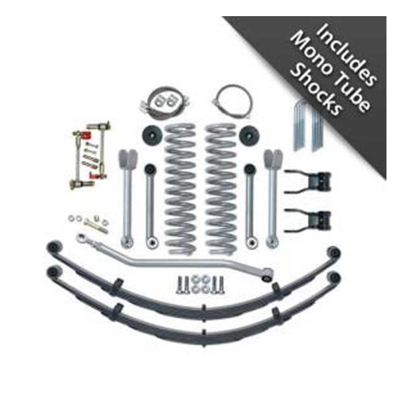 Rubicon Express 4.5" Super-Flex Short Arm Suspension Lift Kit with MonoTube Shocks and Rear Leaf Springs