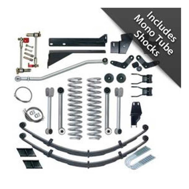 Rubicon Express 5.5" Super-Flex Short Arm Suspension Lift Kit with MonoTube Shocks and Rear Leaf Springs