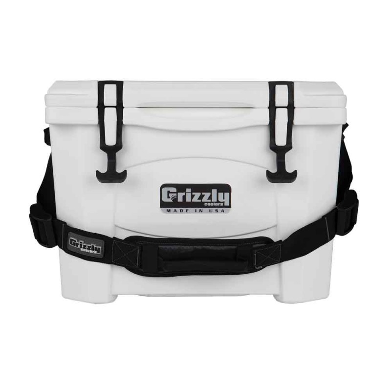 Grizzly 15 Quart RotoMolded Cooler-White