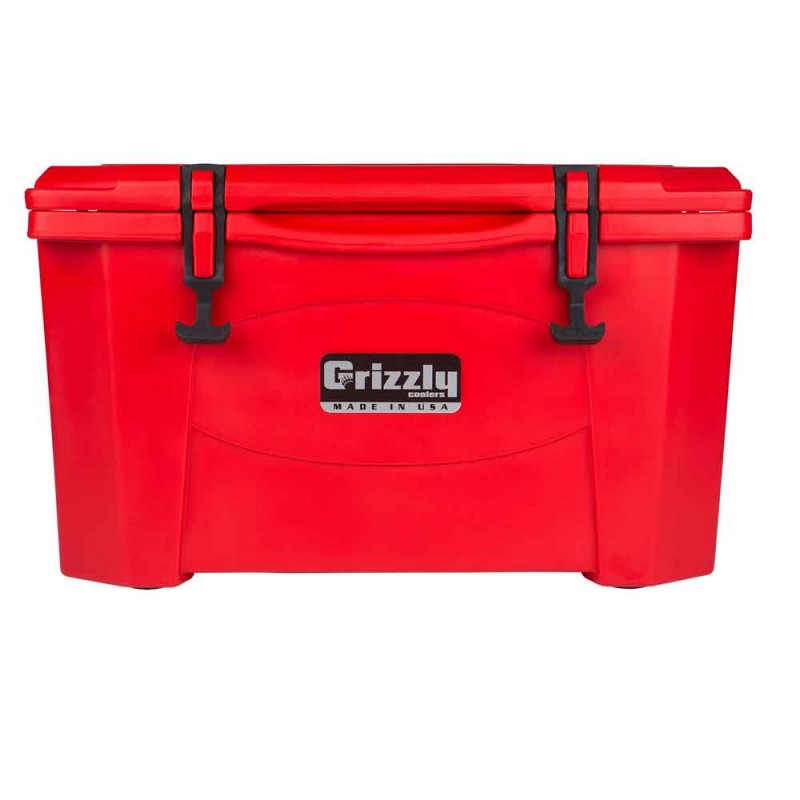 Grizzly 40 Quart RotoMolded Cooler-Red