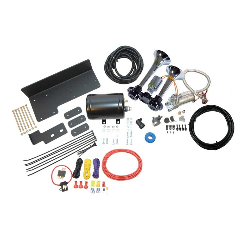 Kleinn Air Horns Trail Blaster Dual Air Horn Kit, Model 99, Chrome