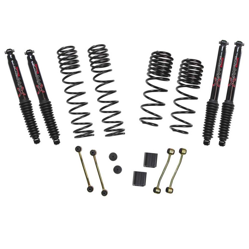 Skyjacker 2-2.5” Dual Rate Long Travel Lift Kit with Black MAX Shocks (Rubicon Only)