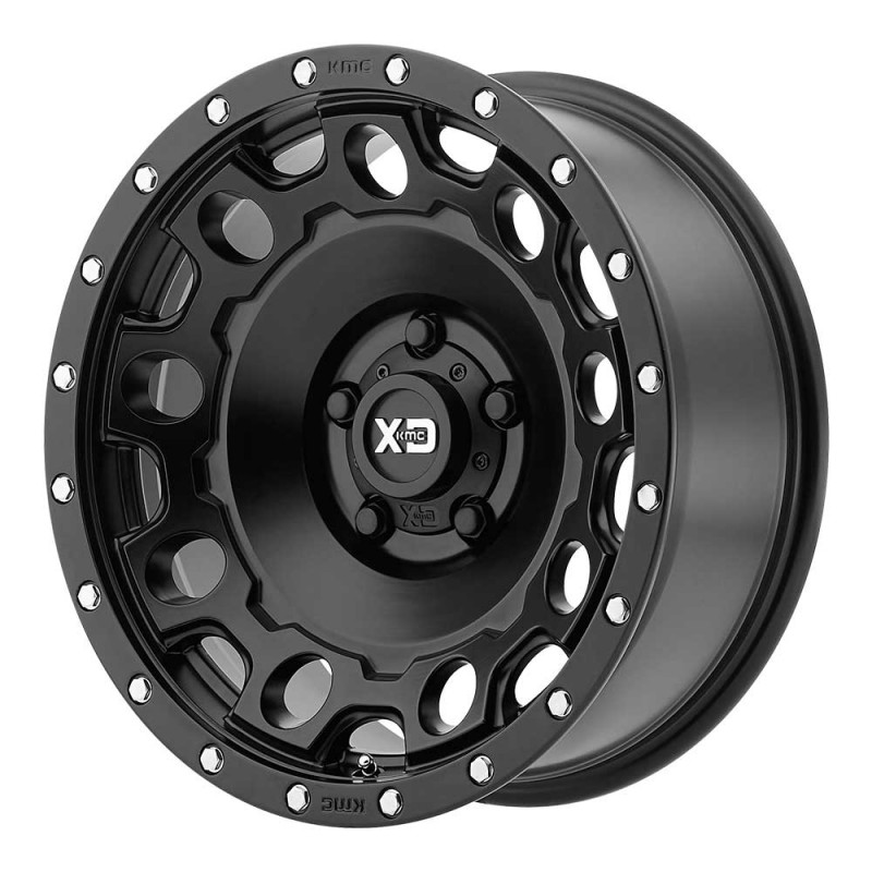 KMC XD129 Holeshot Series Wheel 17x9" - 5x5" Bolt Pattern, 4.53 Backspacing - Satin Black