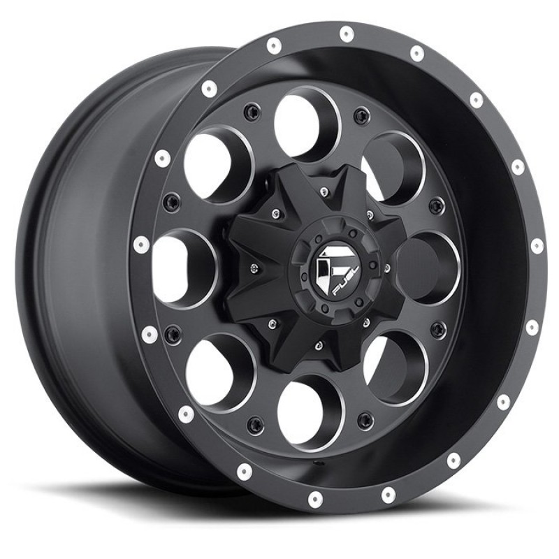Fuel Off-Road Revolver Series Wheel - 17"x9" - Bolt Pattern 5x4.5" and 5x5"- Backspacing 4.5" - Offset -12 - Black