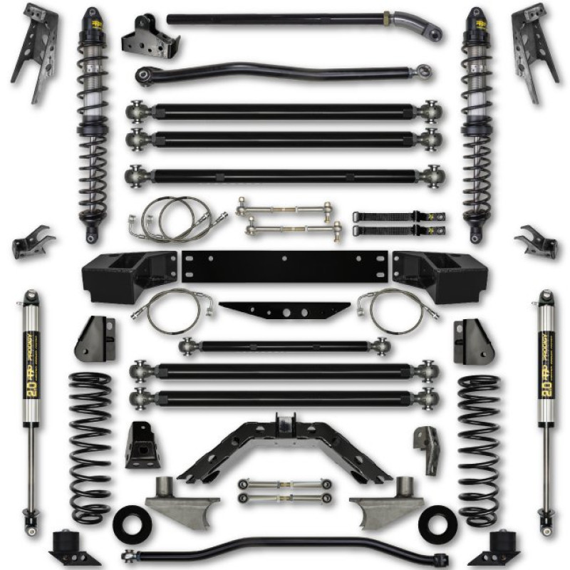 Rock Krawler 4.5" Stage 1 Off-Road Pro Coil Over Long Arm System Lift Kit with 6" Rear Stretch