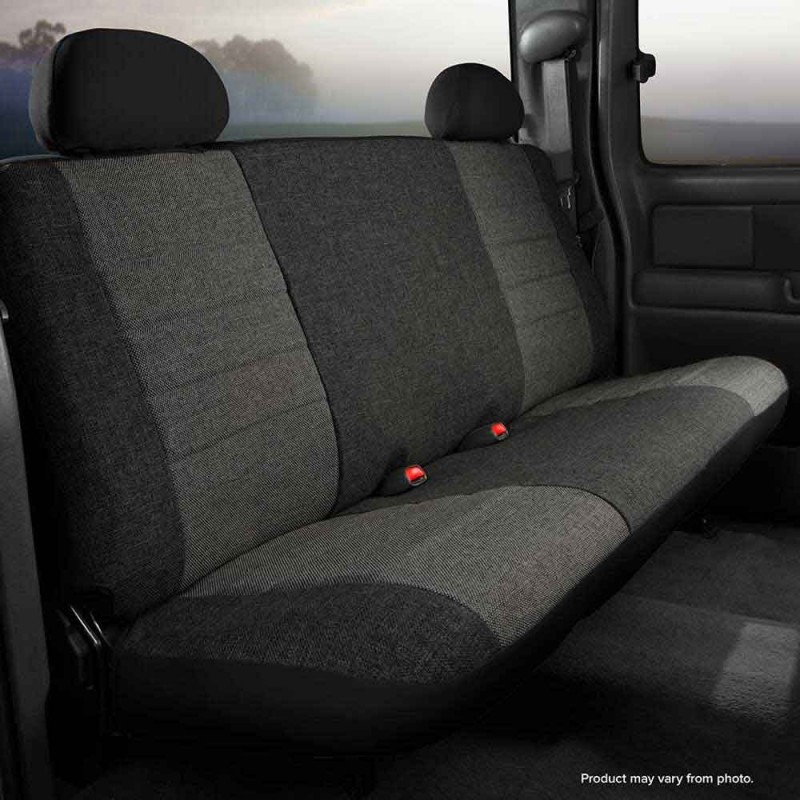 Fia Oe Tweed Custom Fit Seat Covers, Rear Seat, Two Tone Charcoal