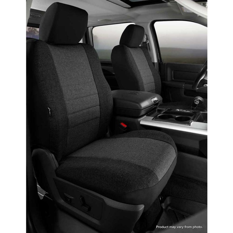 Fia Oe Tweed Custom Fit Seat Covers, Front Seat, Two Tone Charcoal - Pair