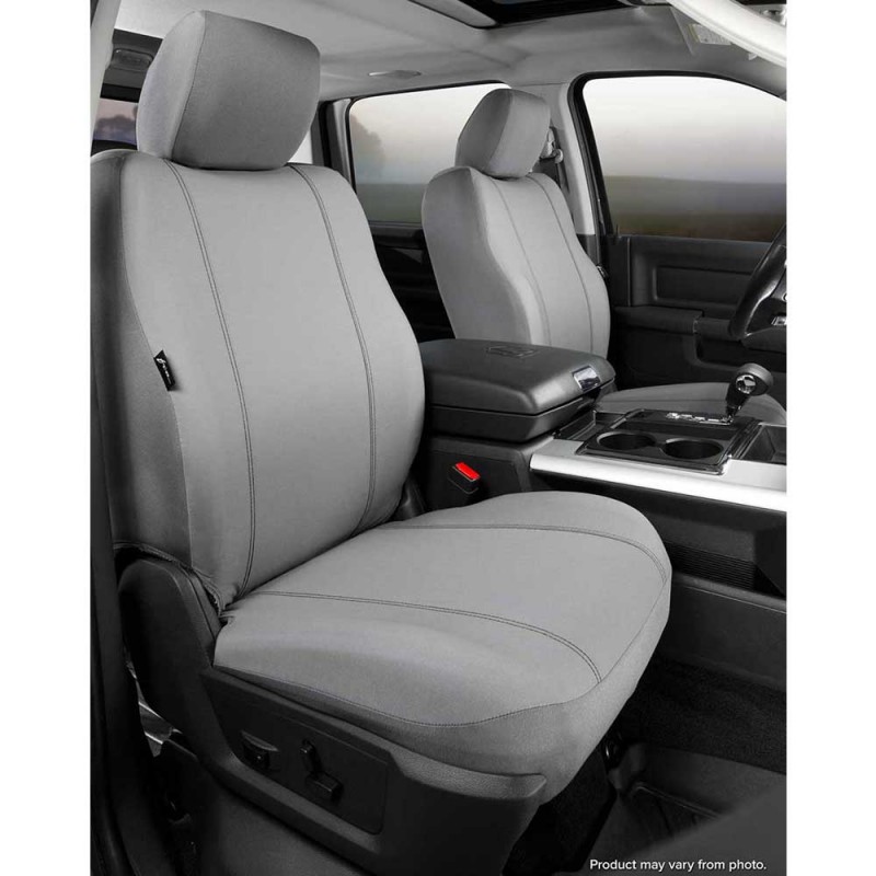Fia Seat Protector Poly-Cotton Custom Fit Seat Covers, Front Seat, Gray - Pair