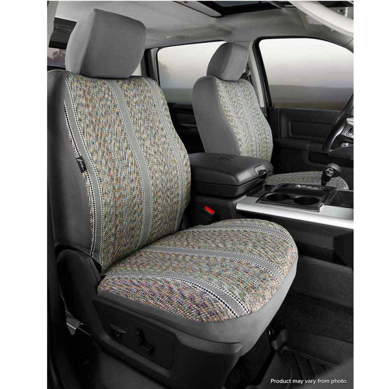 Fia Wrangler Saddle Blanket Custom Fit Seat Covers with Airbags, Front Seat, Gray - Pair
