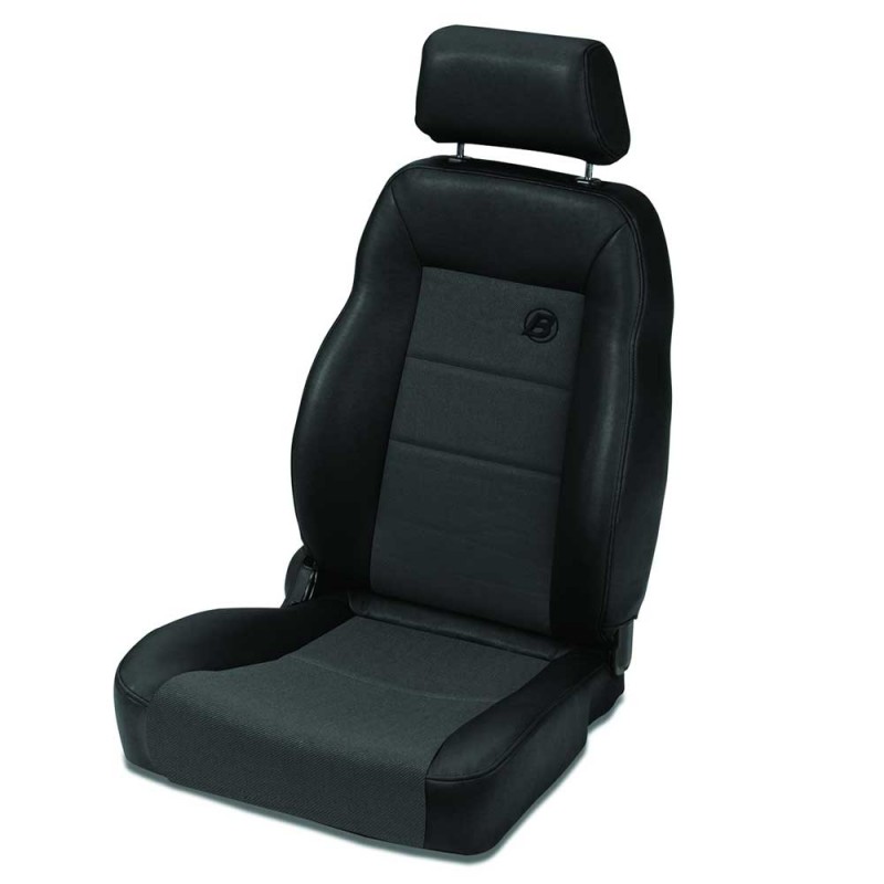 Bestop Trailmax II Pro Fabric Seat Black Denim Reclining Passenger