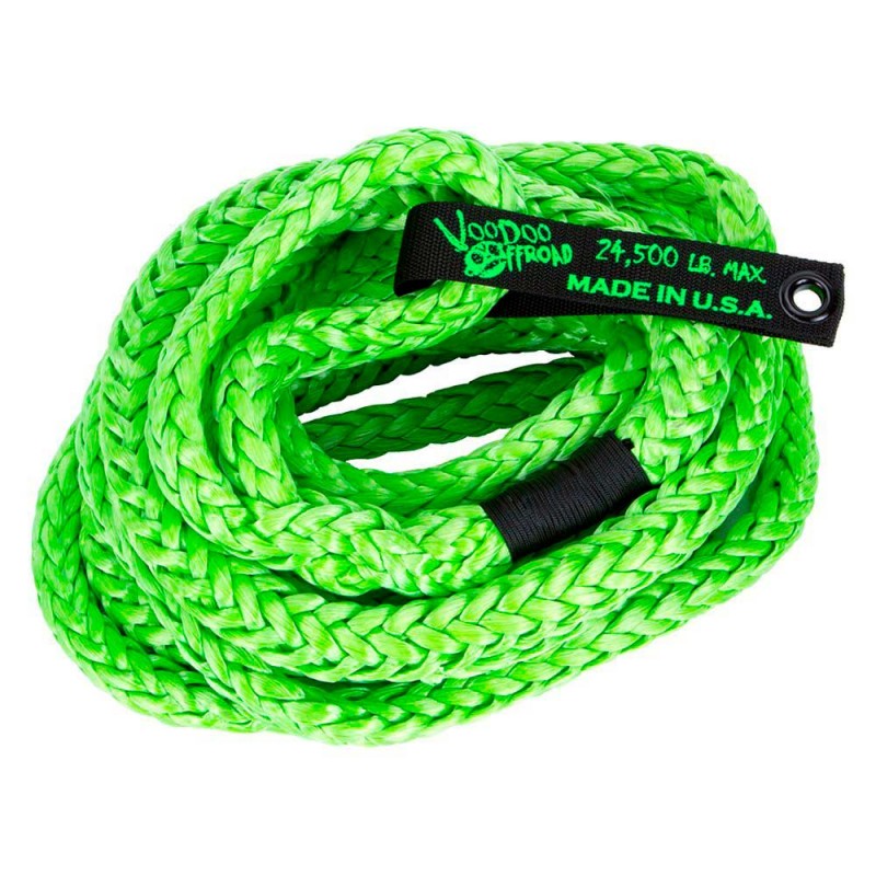 Voodoo Off-Road 3/4" x 30’ Kinetic Recovery Rope 24,500lb with Rope Bag - Green