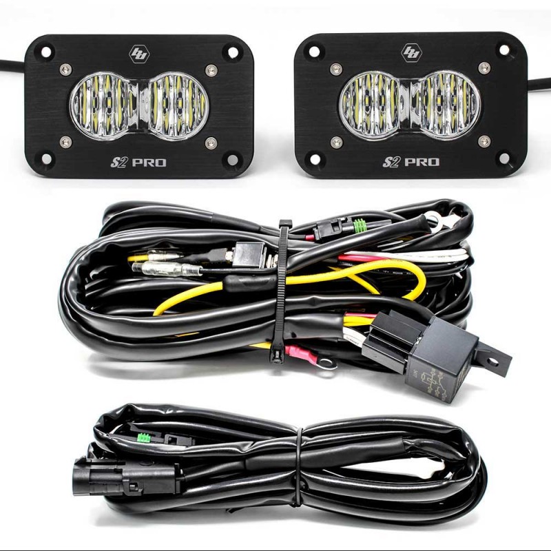 Baja Designs S2 Pro Flush Mount Led Light Kit Wide Cornering Pair Best Prices Reviews At Morris 4x4