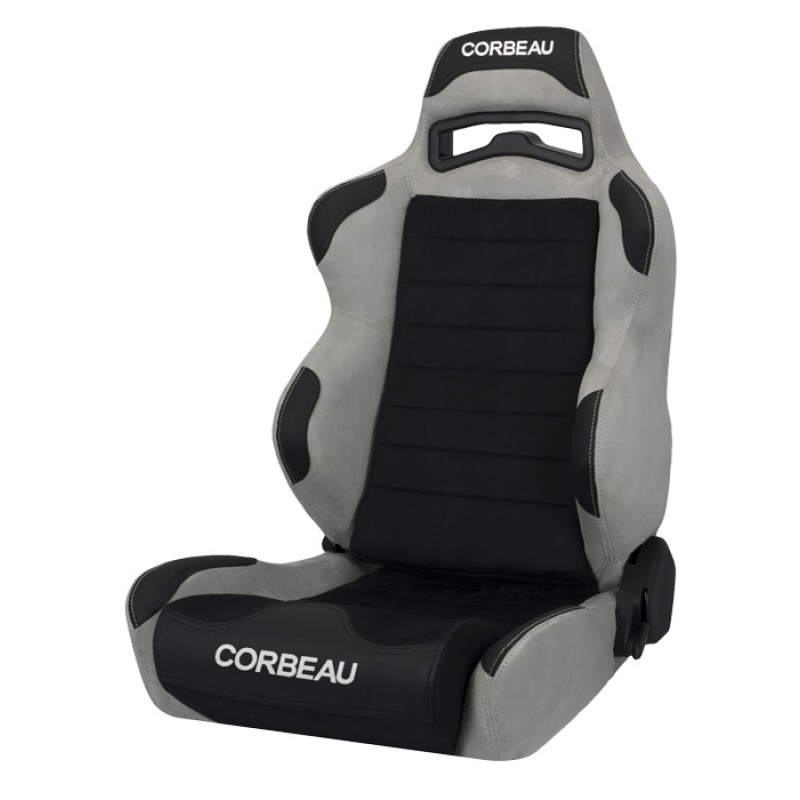 Corbeau LG1 Reclining Seat Black/Grey Micro-Suede (Pair)
