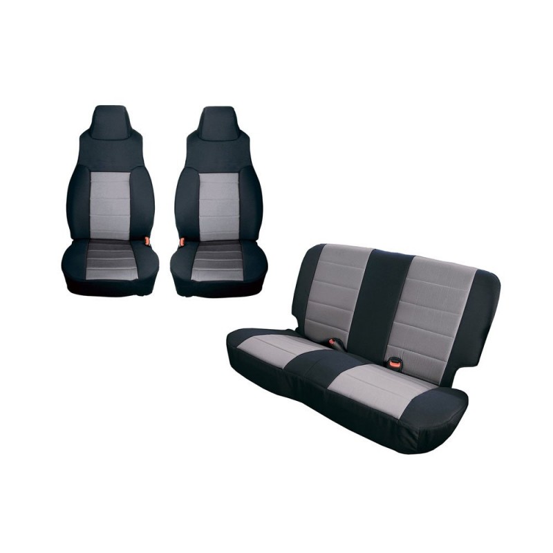 Rugged Ridge Seat Cover Kit - Black/Gray