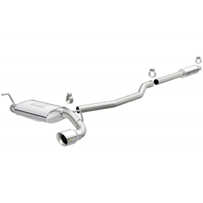MagnaFlow MF Series 2.5" Performance Cat-Back Exhaust System, Single Outlet - Stainless Steel