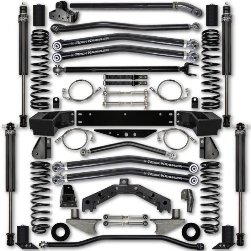 Rock Krawler 4.5" X Factor Long Arm Suspension Lift Kit - Stage 1 with RRD Shocks - JK 4 Door