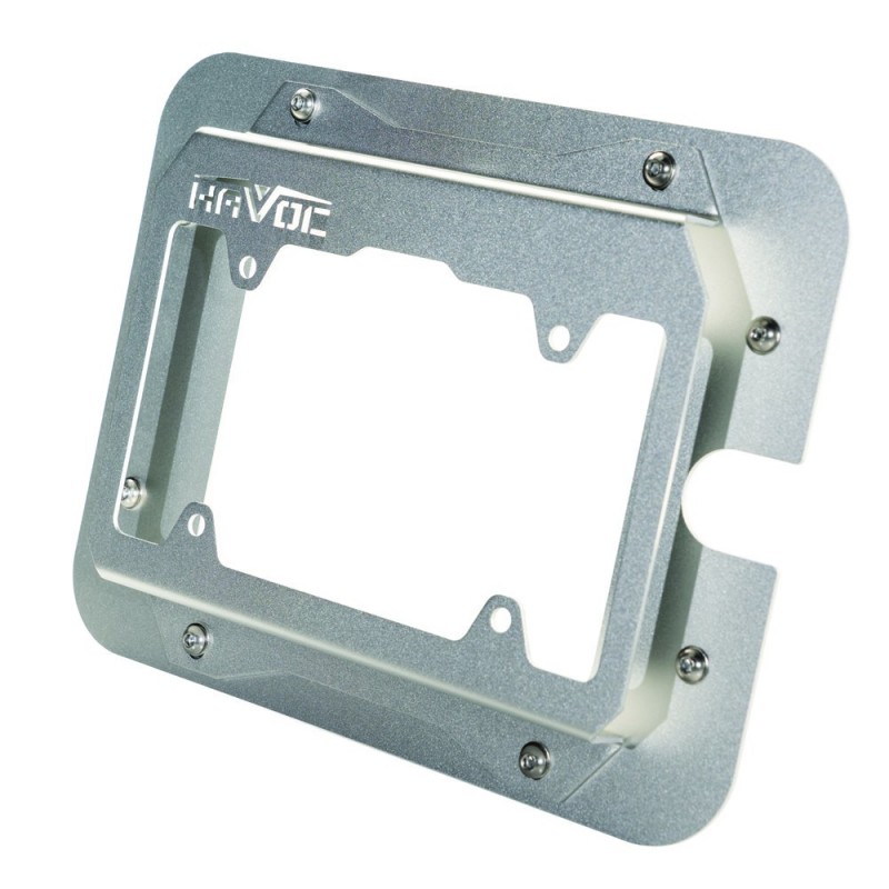 Havoc Offroad Tailgate Plate with License Plate Mount, Anodized Aluminum, 07-18 JK/JKU