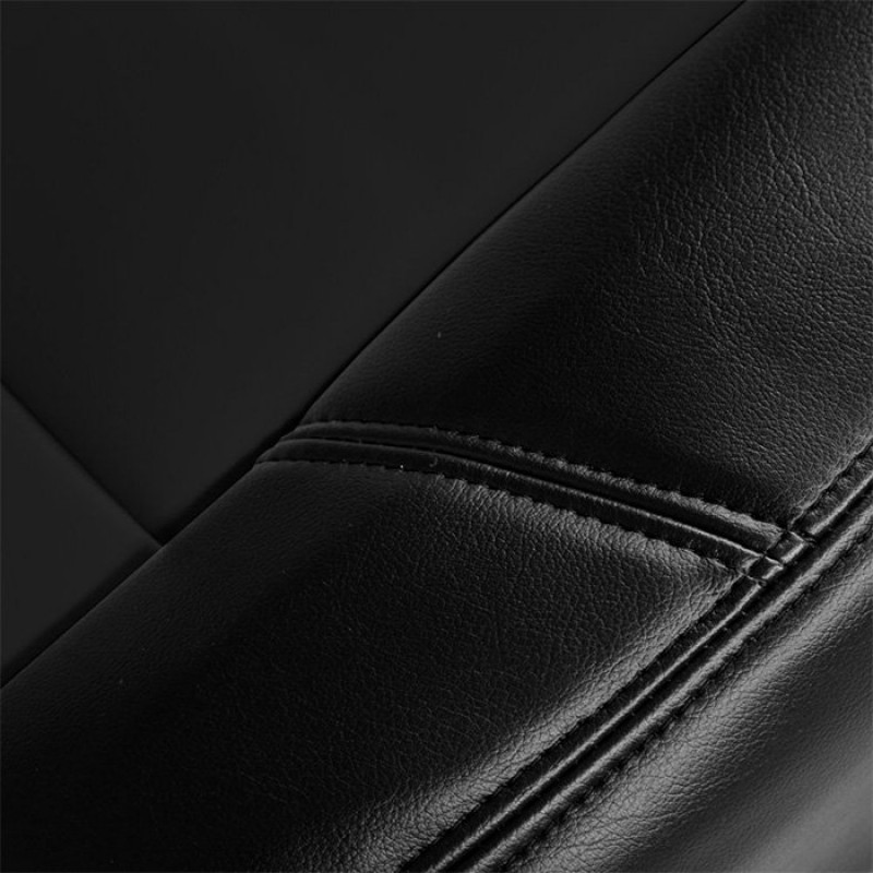 Coverking Front Bucket Seat Cover, Leatherette - Charcoal/Black Sides
