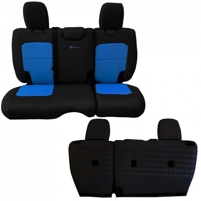 Bartact Tactical Rear Split Bench Seat Cover For Jl 4 Door Black And Blue Best Prices Reviews At Morris 4x4