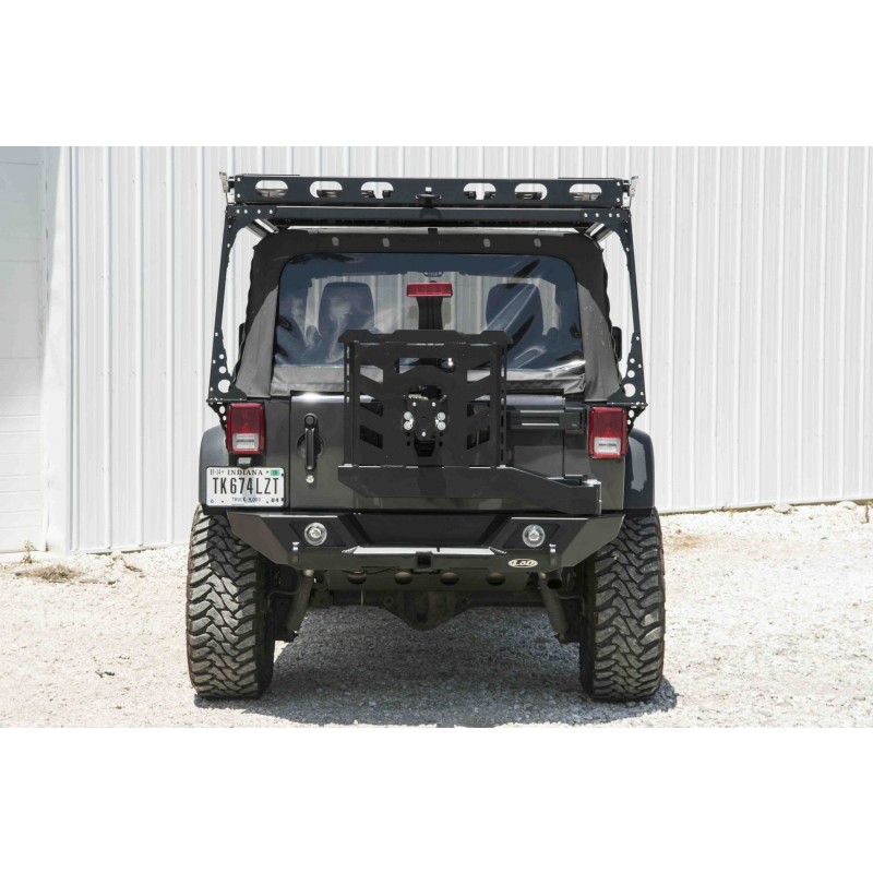 LoD Destroyer Shorty Rear Bumper with Tire Carrier - Textured Black | Best  Prices & Reviews at Morris 4x4