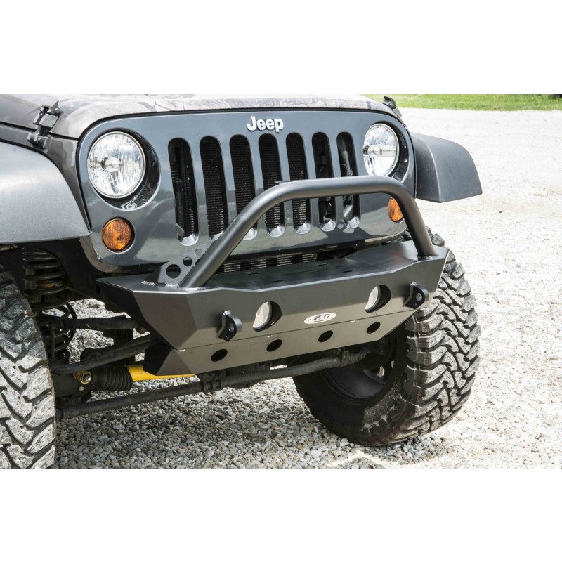 LoD Destroyer Shorty Front Bumper with Bull Bar - Textured Black