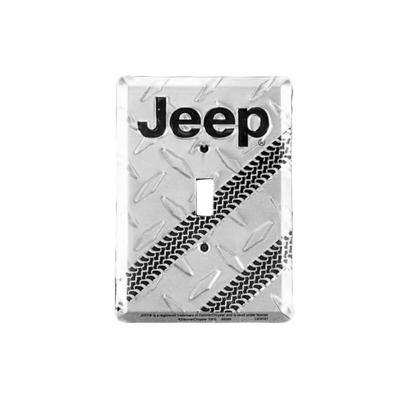 Jeep Light Switch Cover Plate - Aluminum Diamond Plate