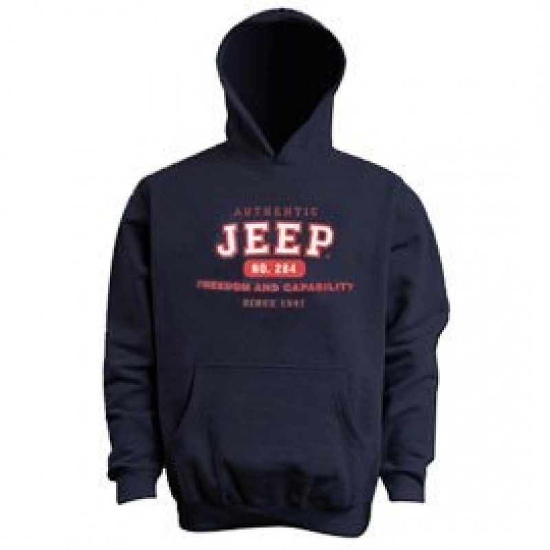 Jeep Authentic Hoodie Sweatshirt, Navy Blue