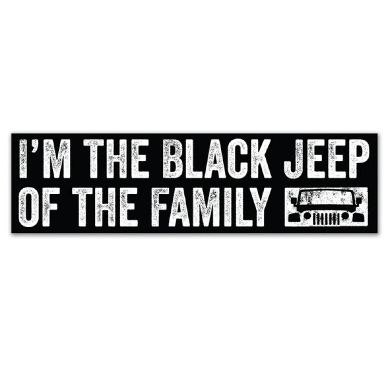 I M The Black Jeep Of The Family Decal Vinyl Black Best Prices Reviews At Morris 4x4
