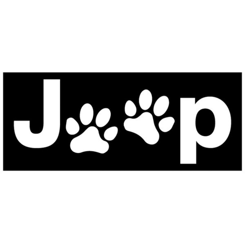 Decal With Jeep Dog Paw Logo White Best Prices Reviews At Morris 4x4