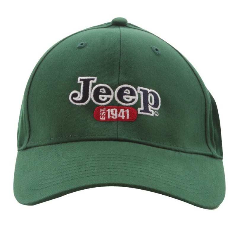 Jeep Original Patch Cap Green (with Velcro Strap)
