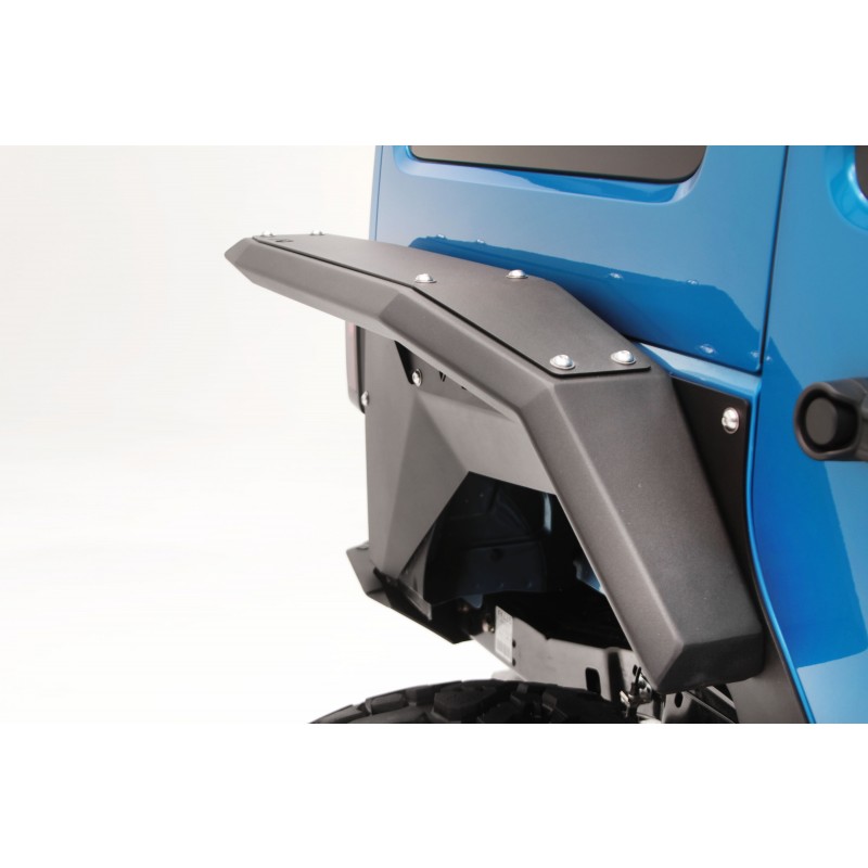 Fab Fours Rear Full Width Fender Flares, Steel, Matte Black - Pair