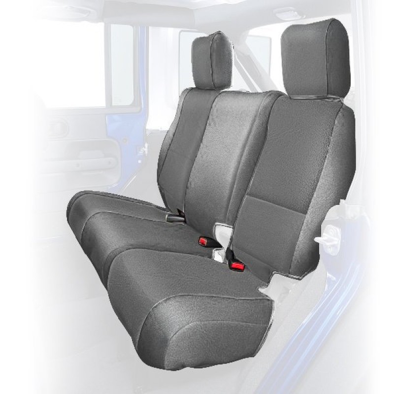 Coverking Rear Solid Bench Seat Cover Genuine Leather Grey