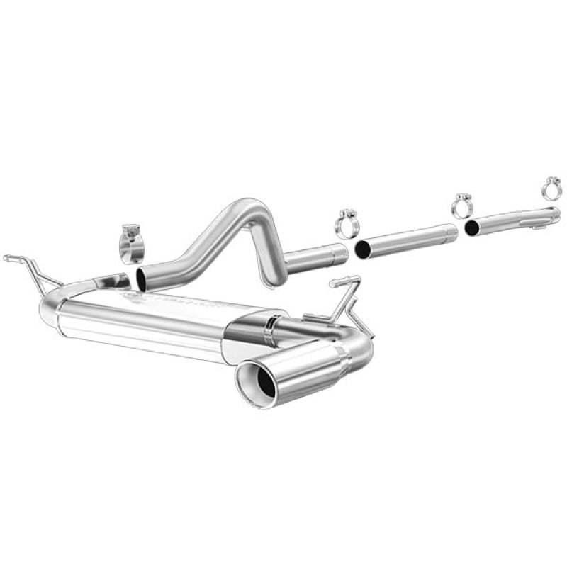 MagnaFlow MF Series 2.5" Performance Cat-Back Exhaust System, Single Outlet - Stainless Steel