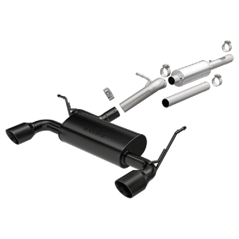 MagnaFlow MF Series 2.5" Performance Cat-Back Exhaust System, Dual Outlet - Stainless Steel with Black Coating