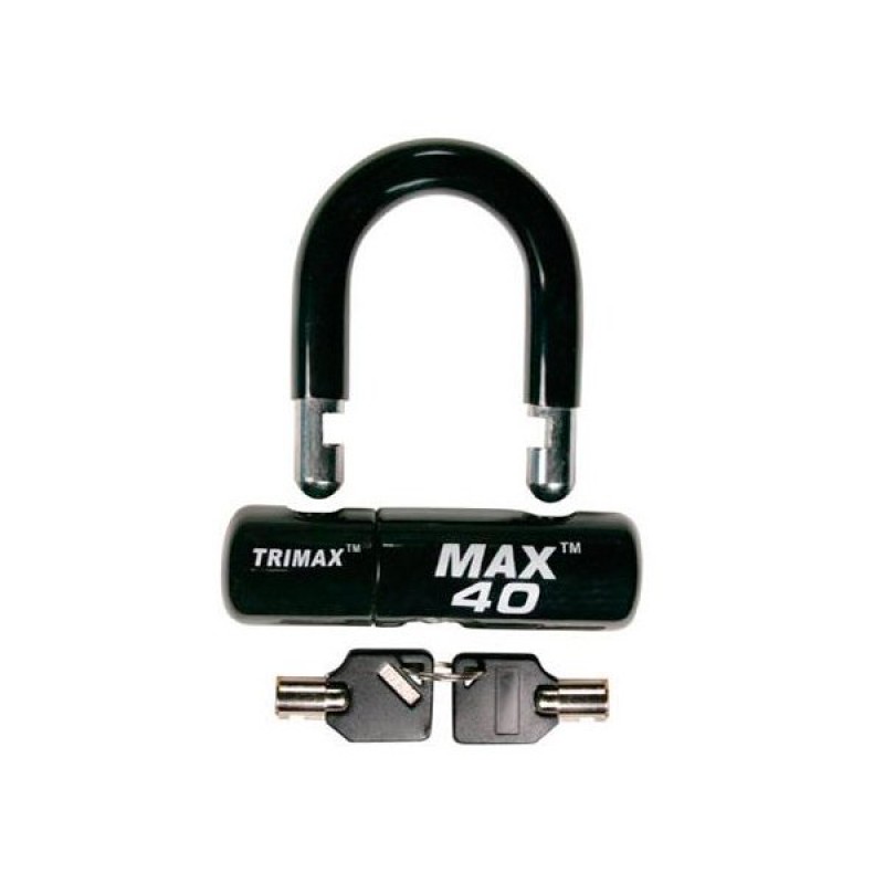 Trimax Short Shackle U-Lock Black with PVC Sleeve, Steel
